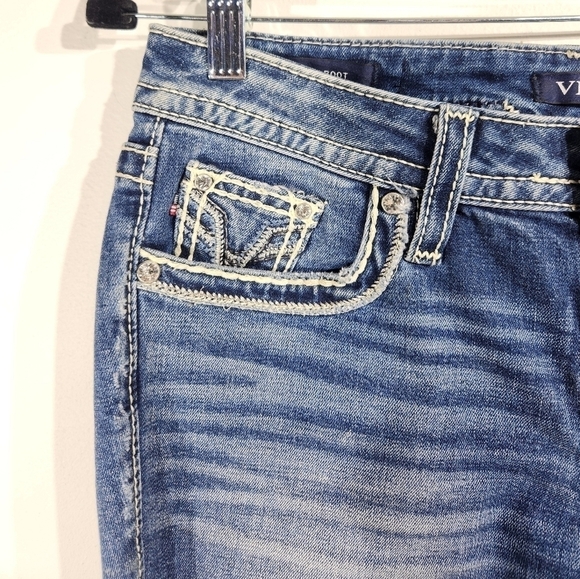 Vigoss Jeans Womens 4 Slim Boots Medium Wash - Picture 8 of 16